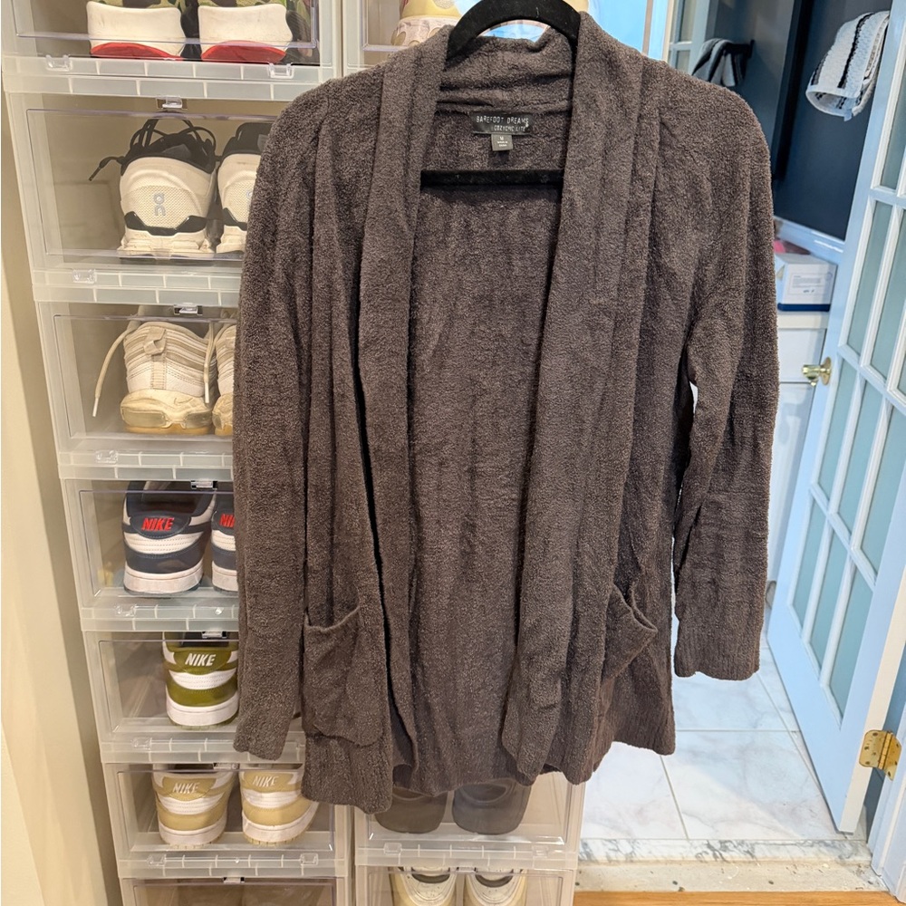 Barefoot Dreams CozyChic Lite Charcoal Cardigan
